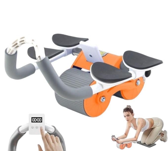 Auto Rebound Abdominal Wheel, Home Abdominal Exercise Wheel, QSHOP® New Abdominal Roller Wheel with Timer, Abdominal Core Strength Exercise Roller Wheel