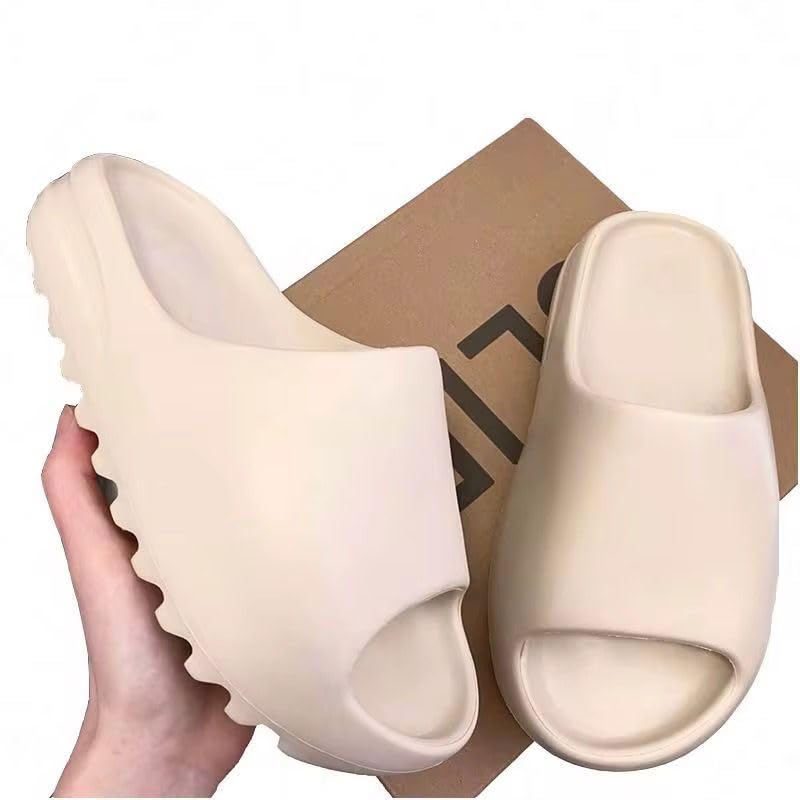 Beige Medical Slippers - Comfortable Design - Lightweight Sole - Waterproof Rubber Sole - Slippers for Men, Youth, Kids - Perfect for Home, Beach and Street