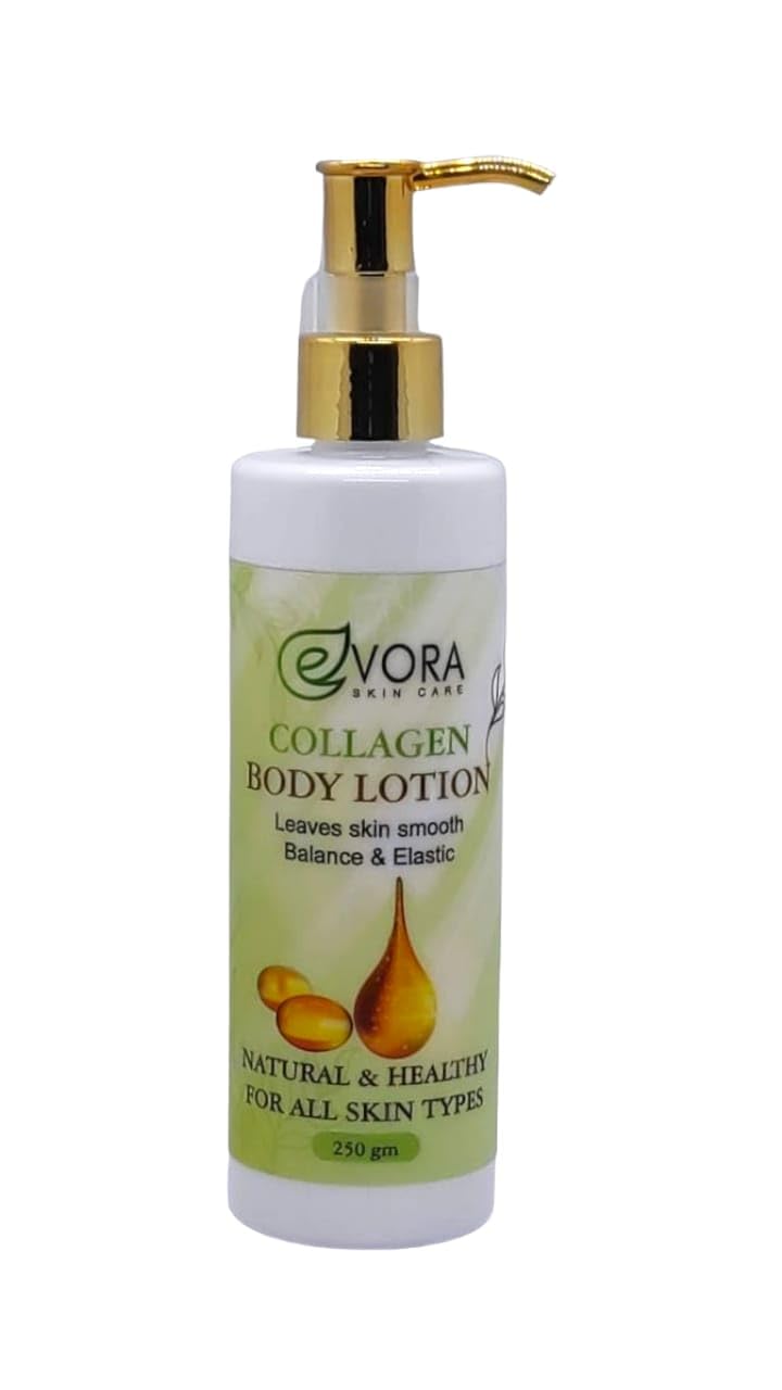Evora Cosmetics Collagen Body Lotion, Moisturizing & Firming Skin Care, 250g