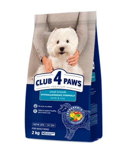Club 4 Paws Small Breeds Hypoallergenic Dog Food, Lamb & Rice,Dogzone, 2 kg