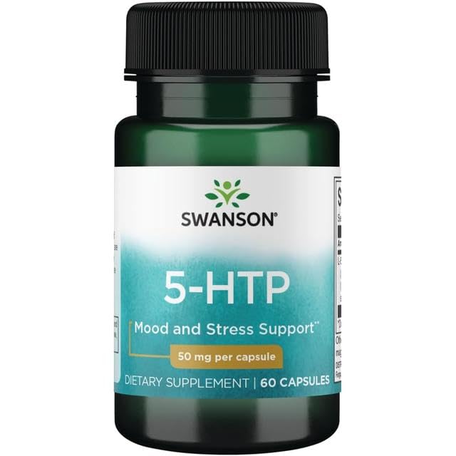 5-HTP 50mg, 60 Capsules – Natural Griffonia Seed Extract – Supports Positive Mood, Relaxation & Sleep Quality – Vegan, Non-GMO, Gluten-Free – Daily Wellness Supplement
