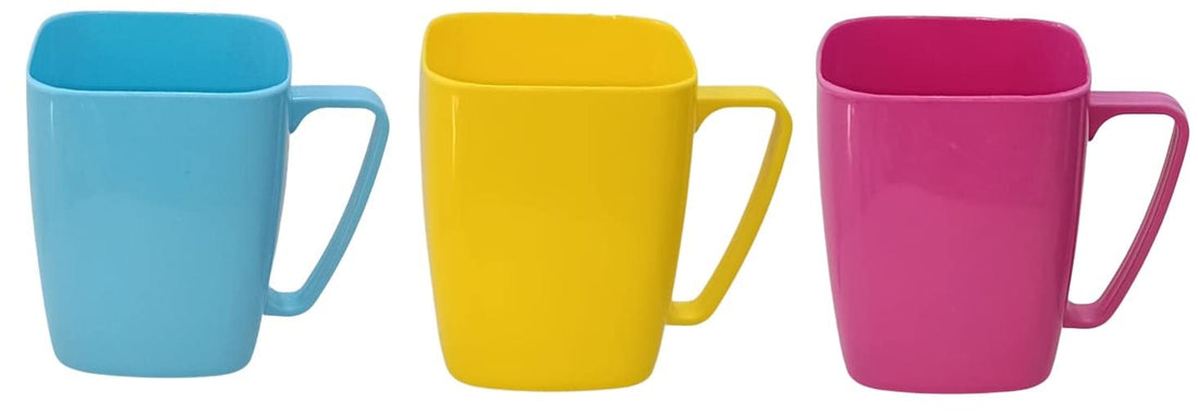 elyassin 3 Piece Plastic Mug Set - Colors Assorted