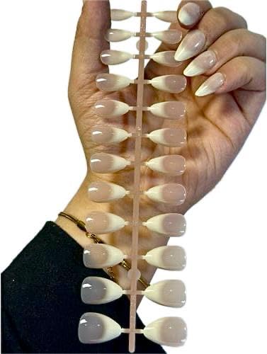 Almond Press on Nails, Assorted Colors Beige, Nude, Pink, Nude Soft Nail Kit