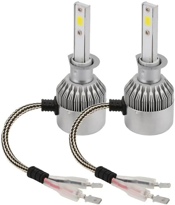 Nesmah Store C6-H3 Xenon Headlight Bulbs Kit for Cars, LED Light Bulbs with Cooling Fan (Set of 2)