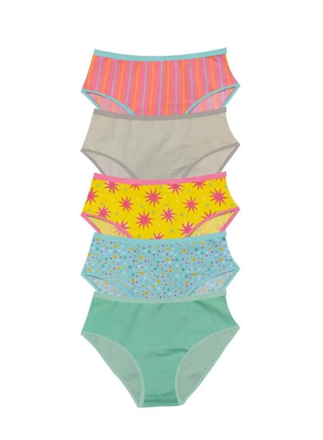 Dice Pack of 5 Cotton Classic Brief Panties for Women