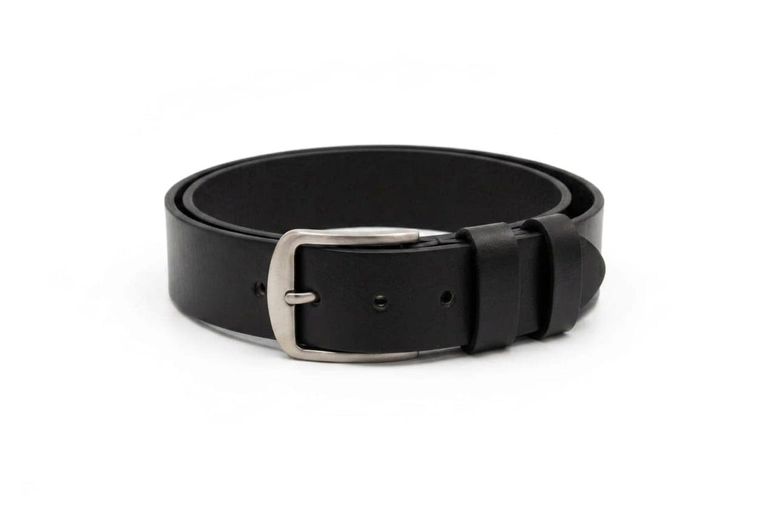 Genuine Leather Belt for Men Classic, Soft Touch, 4cm Width Suitable for Jeans and Gabardine - Black
