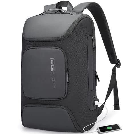 17 Inch Laptop Bag - Imported Waterproof Canvas Fabric with Anti Dust Peel and Stick USB - Black