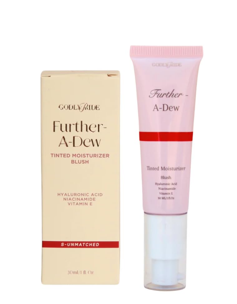 Godly Pride Further-A-Dew Tinted Moisturiser with Hyaluronic Acid, Niacinamide, Vitamin E, S-Unmatched, 30ml