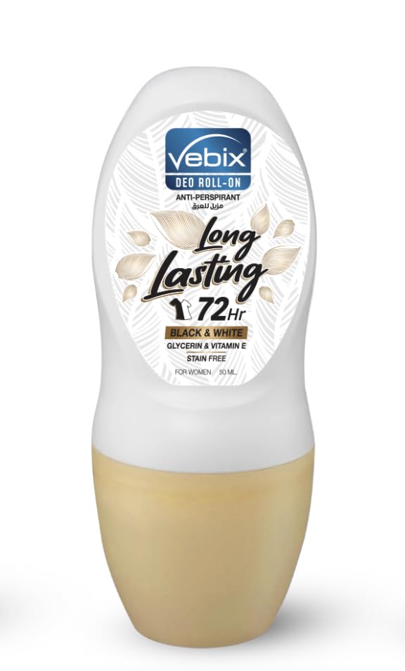 Vebix Deo Roll On long lasting 72 Hr Black & White (Women)