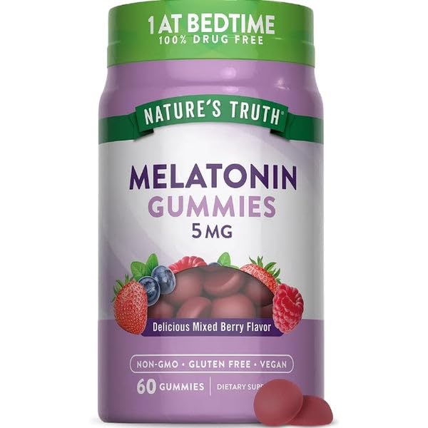 Humidifier Sleep Aid Gummies with Calm, 5mg Per Serving, 60 Count, Natural Berry Flavor, Non-GMO Sleep Support, 100g