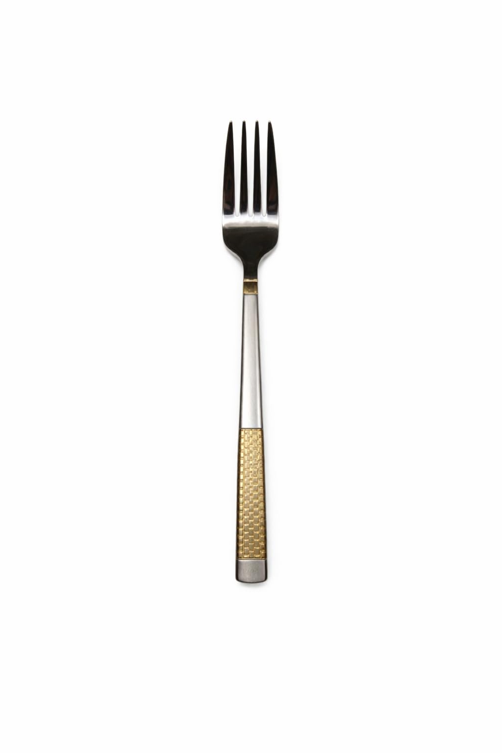 Stainless Steel Forks Set of 6 – Dessert & Dinner Sizes, Heavy Duty Mirror Polish Cutlery, Elegant Gold & Silver Handle Design, Rust-Resistant for Home & Restaurant – Gold (Small Fork)