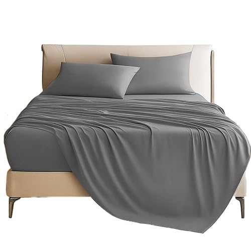 Snooze, Flat bed sheet set 2Pcs, 1bed sheet 160 * 235 cm + 1pillowcase 45 * 65 cm, Gray