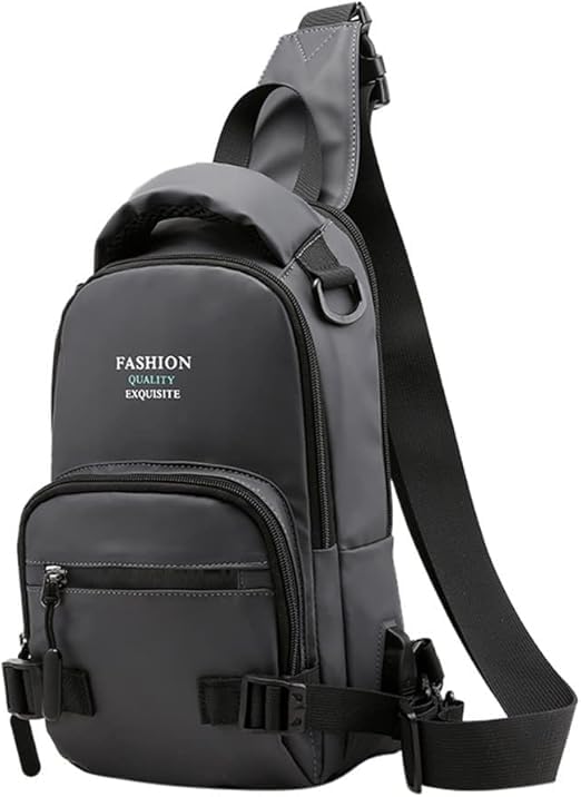 Large Capacity Sports Crossbody Bag Casual Shoulder Bag for Women Men Portable Messenger Bags for Unisex, Grey, One Size