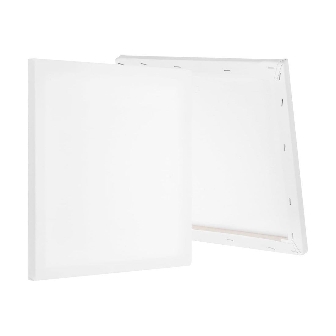 PATIKIL Stretched Canvas, 2 Pcs 20" x 20" Square Canvas for Painting Blank Primed Canvas Cotton Canvas Panels for Acrylics Oil Watercolor Paints, White