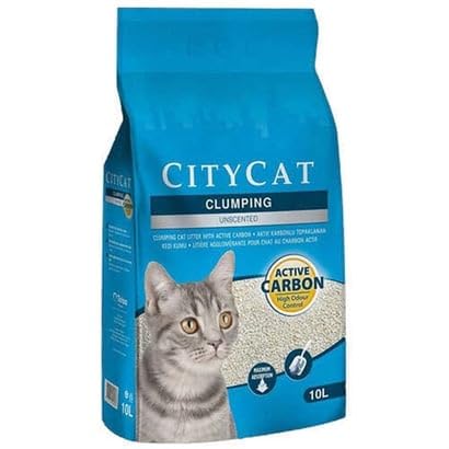 City Cat - Activated Carbon Clumping Cat Litter - 10L