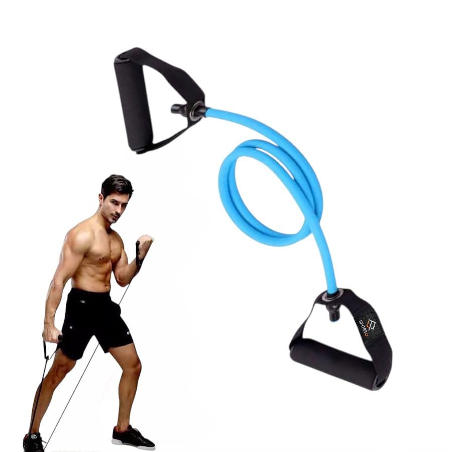 SportQ Workout Elastic Resistance Rope – High Resistance, Comfortable Grips, Anti-Rip, Versatile for Strength and Tension Training – Ideal for Gym, Home, Yoga & Fitness