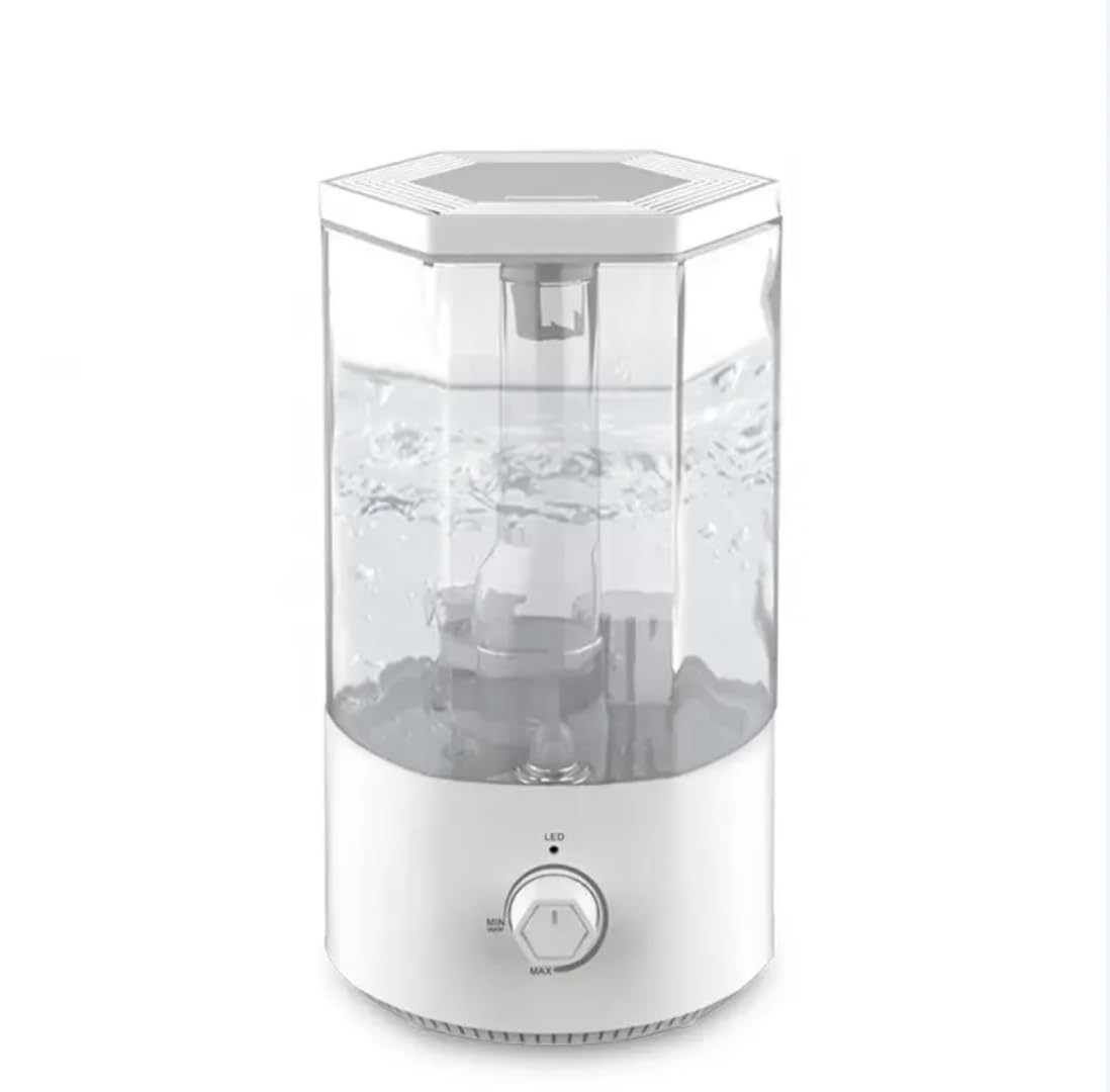 Humidifier, 3L Ultrasonic Cool Mist Humidifier, UV Purify Air from Bacteria, Top Filled, Suitable for Kids, Adults, Yoga, Sleep, Office, Home (3.5L white)