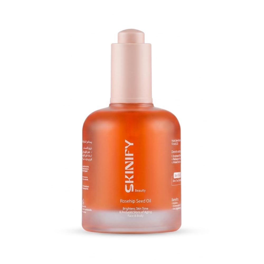 SKINIFY Rose Rose Seed Oil, Brightens Skin Tone, Reduces Signs of Aging, for Face and Body