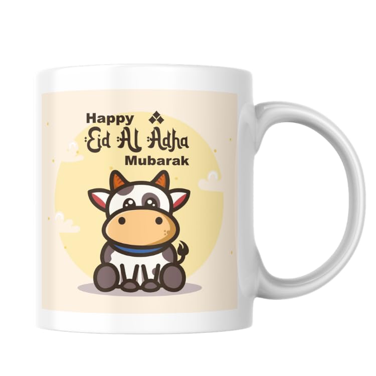 VoY Eid Al-Adha Printed Ceramic Mug – Durable Coffee Cup for Home & Office – Perfect Gift for Eid, Family & Friends - ZZ6395VV
