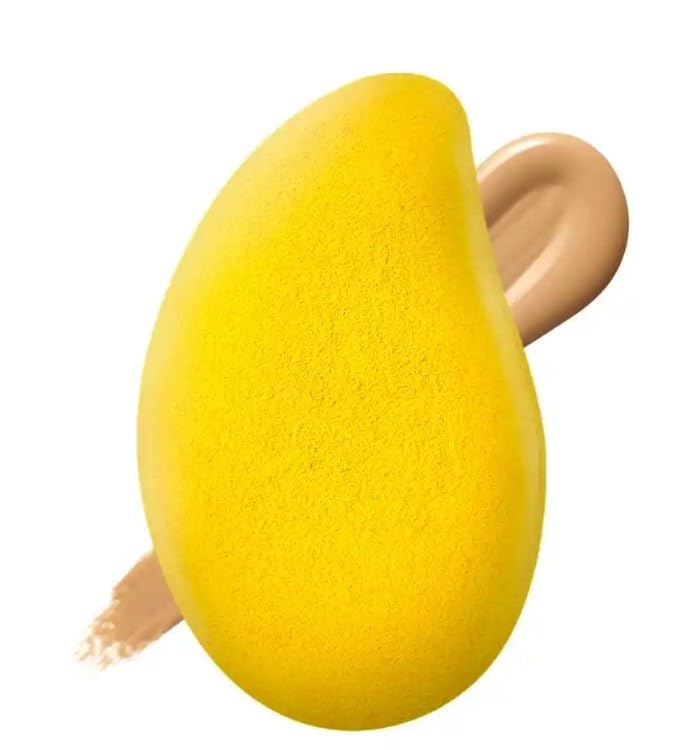 Make Up Sponge flawless finish, 1 Piece Beauty Blender Sponge, Make Up Sponge, Wet and Dry, for Cream, Liquid Foundation, Liquids and Powder -MANGO