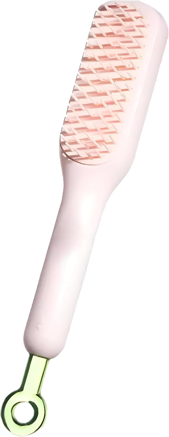 Self-Cleaning Anti-Static Massage Comb,One-pull Clean Massage Comb,Easy Self Cleaning Hair Brush for Women,Scalable Rotate Lifting Self Cleaning Hairbrush Hair Styling Tools (pink)