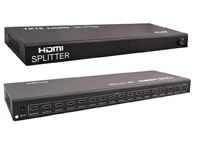 REVALS 1 in 16 Out HDMI Splitter Support 4K 2K 3D Full HD 1080P Supports | TV's Or Multi Monitors Adapter at Same Time HDTV Bluray Player Sky HD PS3 PS4 STB