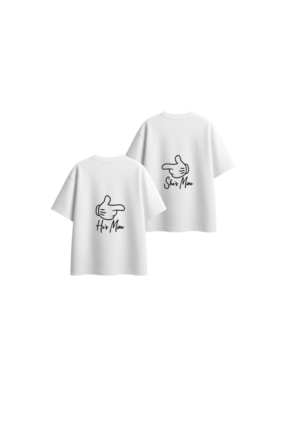He's Mine She's Mine VaIentine CoupIe T-shirt White 9