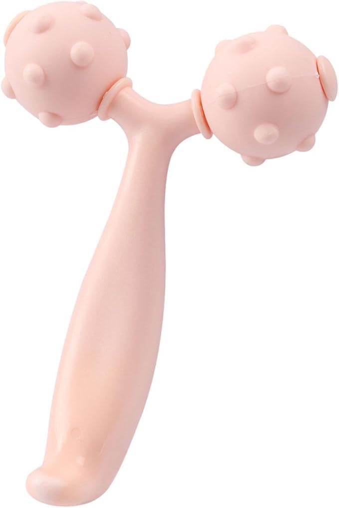 QSHOP 3D Face Roller Massager for Face Lift Skin Care Body Massager, Face Lifting Tools for Body Relaxation Massage Slimming (Pink)