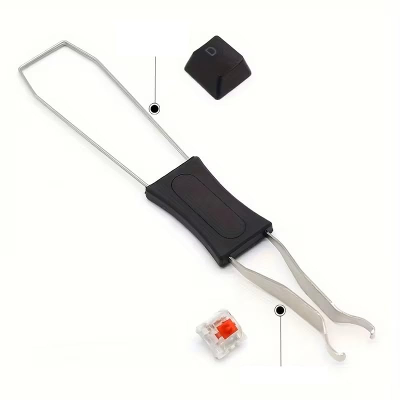 2 In1 Mechanical Switch Puller & Keycap Puller Tool -Stainless Steel Key Removal Tool Keycaps Remover for Mechanical Keyboard Removing Fixing Tools