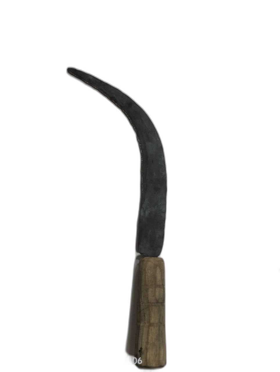Hand Machete Clover Mower, Hand Mill, High Carbon Steel Blade, Wooden Handle, Multifunctional Harvesting and Pruning Tool for Farms and Gardens (Large, Right)