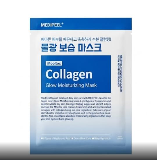 MEDIPEEL Mooltox Collagen Glow Moisturising Mask, Sheet Mask with 8 Types of Hyaluronic Acid, Deep Hydration, Plumping & Smoothing, 30ml