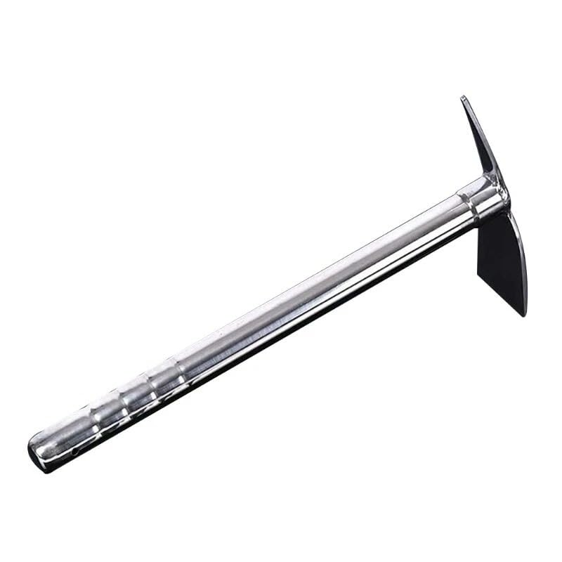 Stainless Steel Garden Tool, Multifunctional Axe for Digging, Weeding, Weeding, Silver