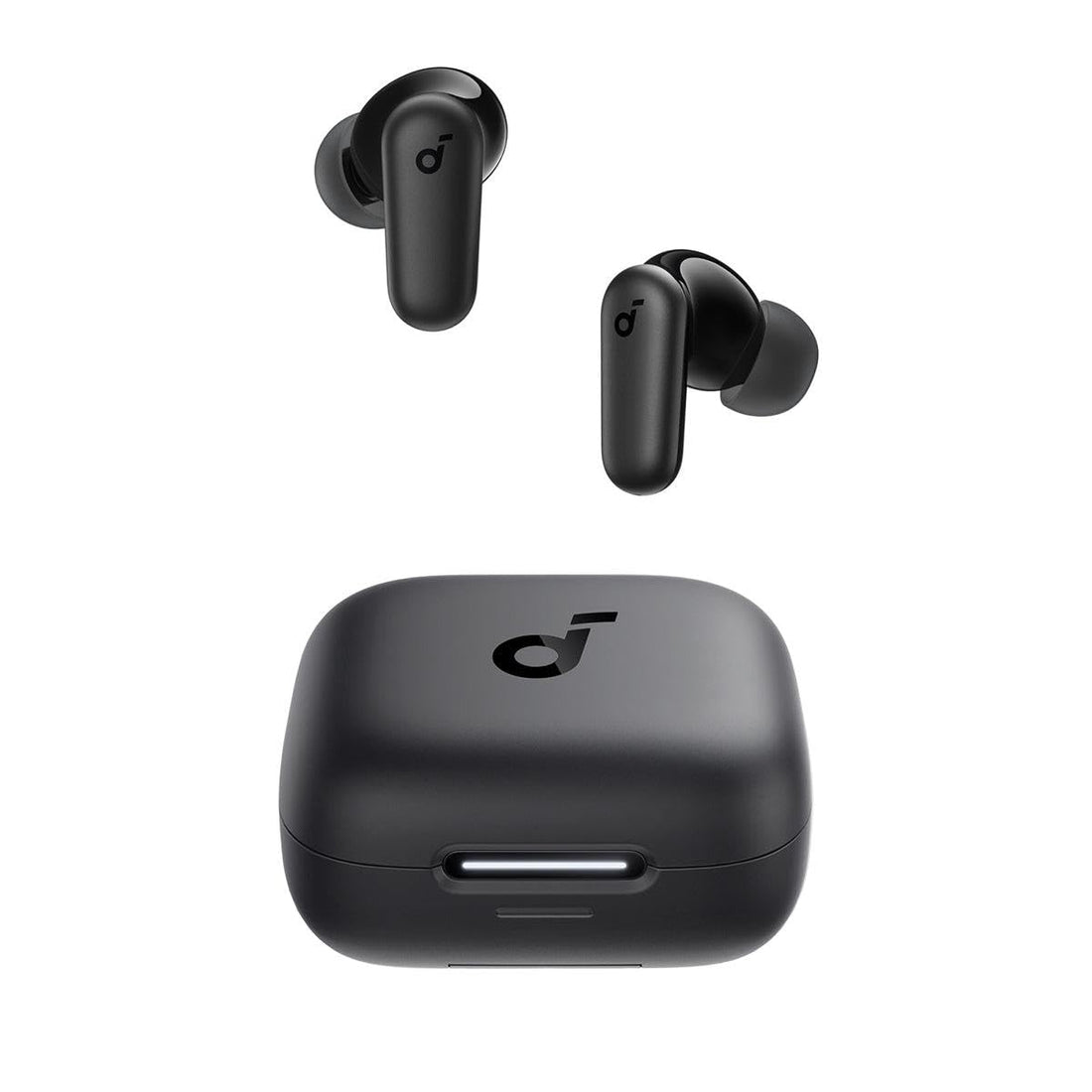 Soundcore by Anker R50i NC Wireless Bluetooth Earphones, Powerful and Smart Noise Cancelling, Powerful Bass, 45 Hours Playtime, 2-in-1 Case and Phone Stand, IP54, Bluetooth 5.4, Black