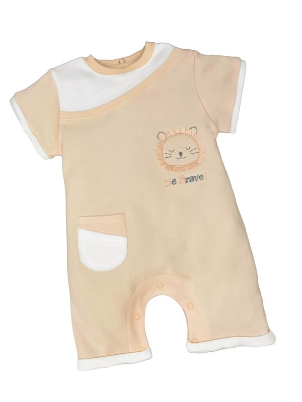 My Baby Boys Cotton Lion Embroidered Salopette