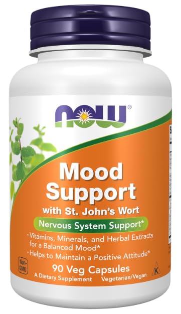 Mood Support with St. John’s Wort & Herbal Nutrients | 90 Veg Capsules | Non-GMO, Gluten-Free