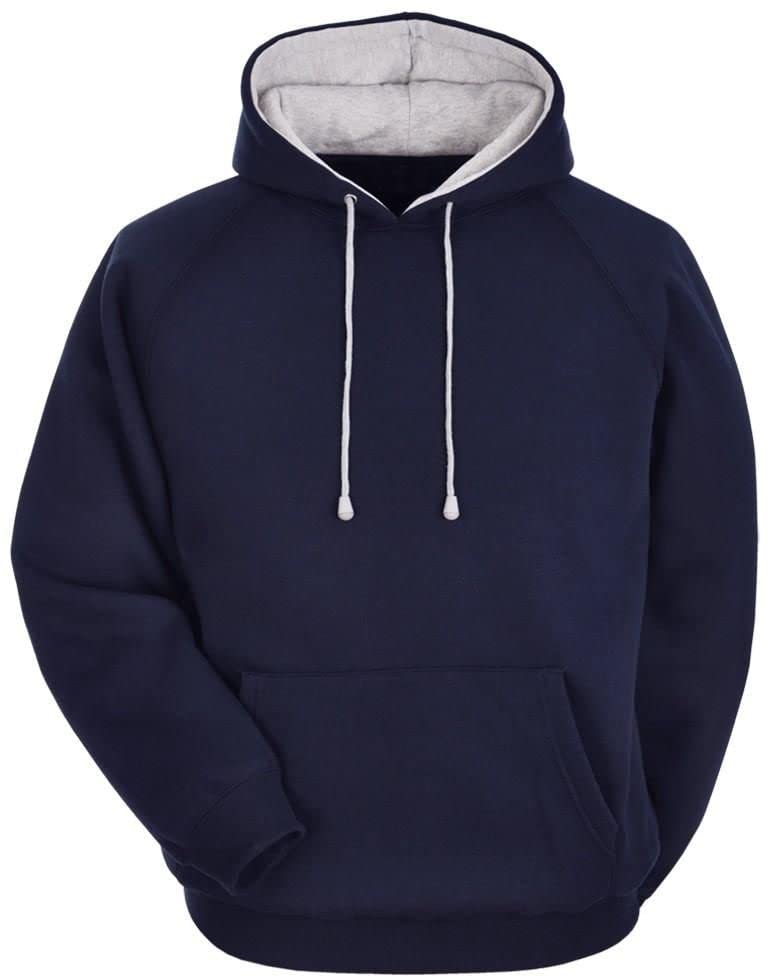 Men's Navy Cotton Hoodie Grey