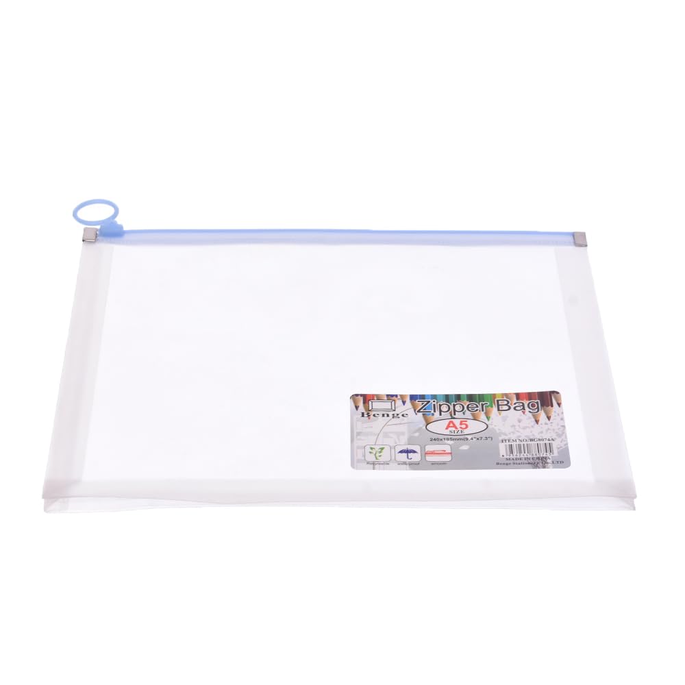 Elmaayergy BG8074A Z-2 Plastic File Folder With Zipper With Durable Material, Suitable For School And Home