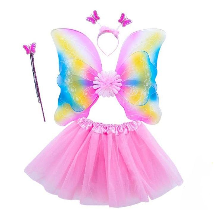 Total Safety Girls Costume Set – Butterfly Wings & Skirt – Piece (3al6)