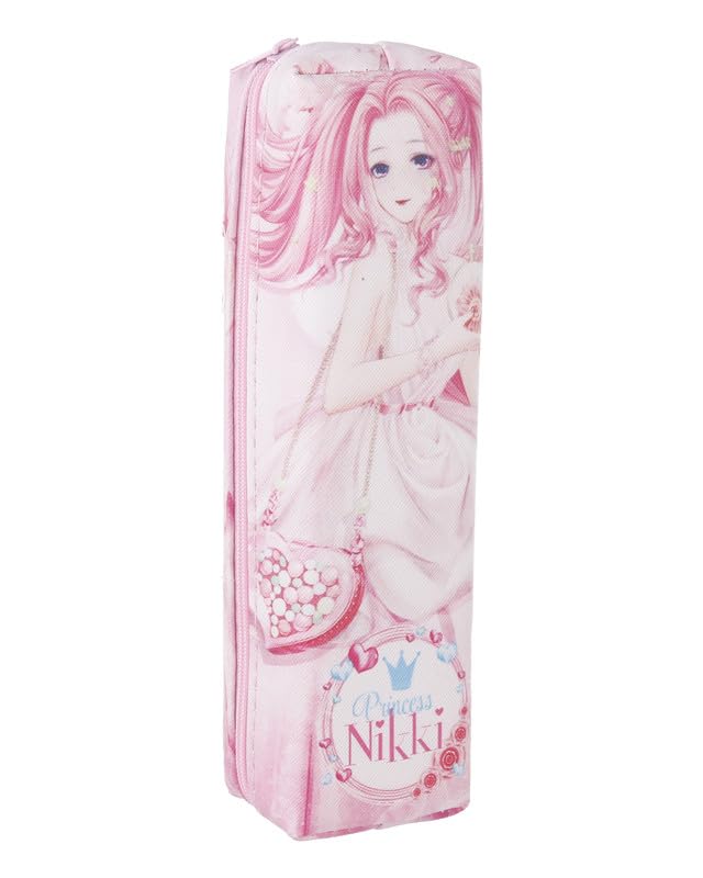 3A ZW-12 Fabric Zipper Pencil Case for Girls 5X20 cm - Pink