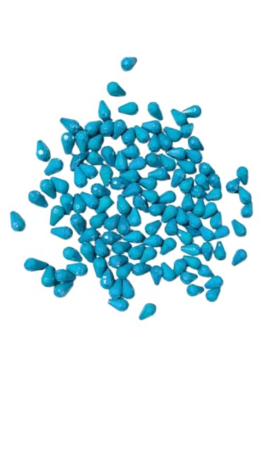 MySouq-Stire Small Artificial Beads/Pearls/Gemstones - Sparkling Turquoise pears Shape 100 Pcs For Hand Made - Handicrafts - Necklaces for women's decoration - Bracelets