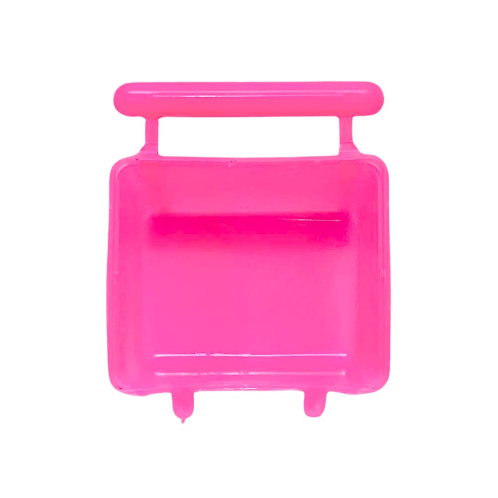 Bird Feeder for Cage - Water Grain Feeder for Finches Canaries Budgies Plastic Food Bowl with Standing Perch (Multicolor)