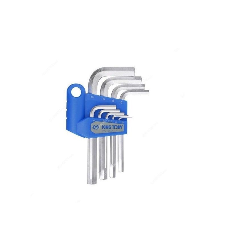 Tony 20219MR 9PCS Short Allen Key Set 1.5–10mm | Hex Key Wrench Set