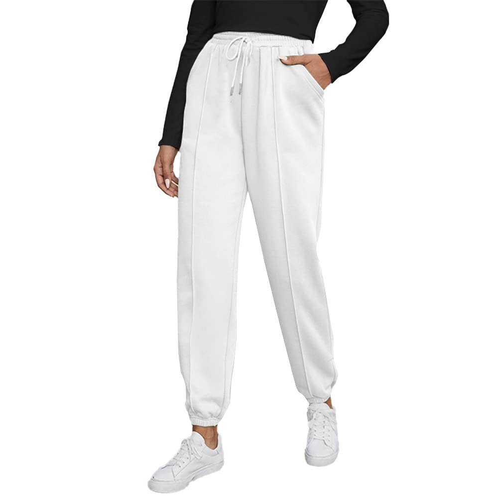 Sport Sweatpants With Line – High Waist - Side Pockets Drawstring Pants Women Sports wear