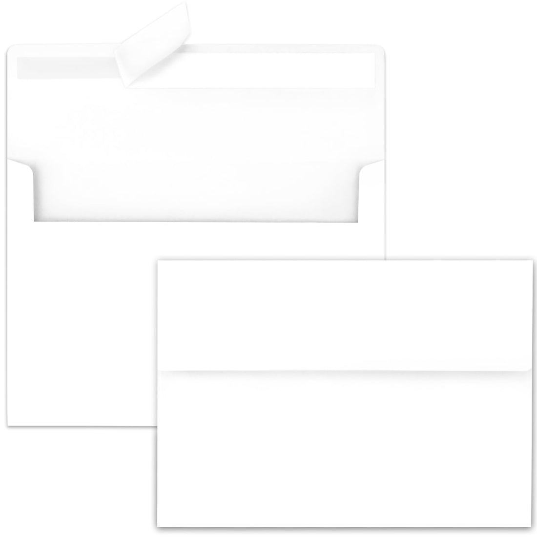Meiikun Envelopes 5x7, 50 Pack A7 Envelopes Self Seal, Printable Invitation Envelopes for 5x7 Thank You Cards, Wedding Invitations, Photo Paper, White Envelope for Graduation, Christmas, Party