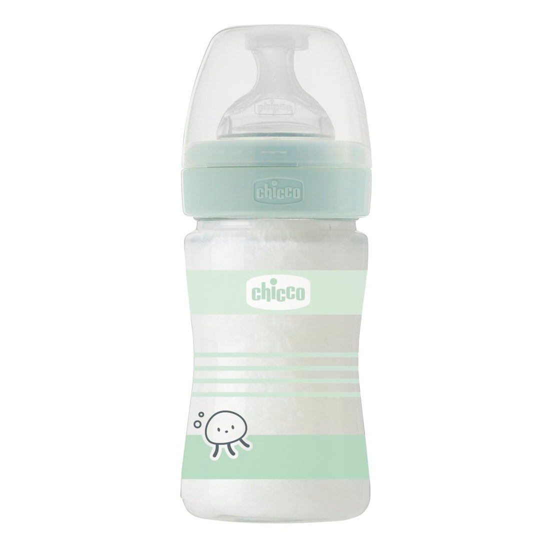 Chicco Well-Bing Baby Bottles 150 Ml Normal Flow 0 M + Silicone Green