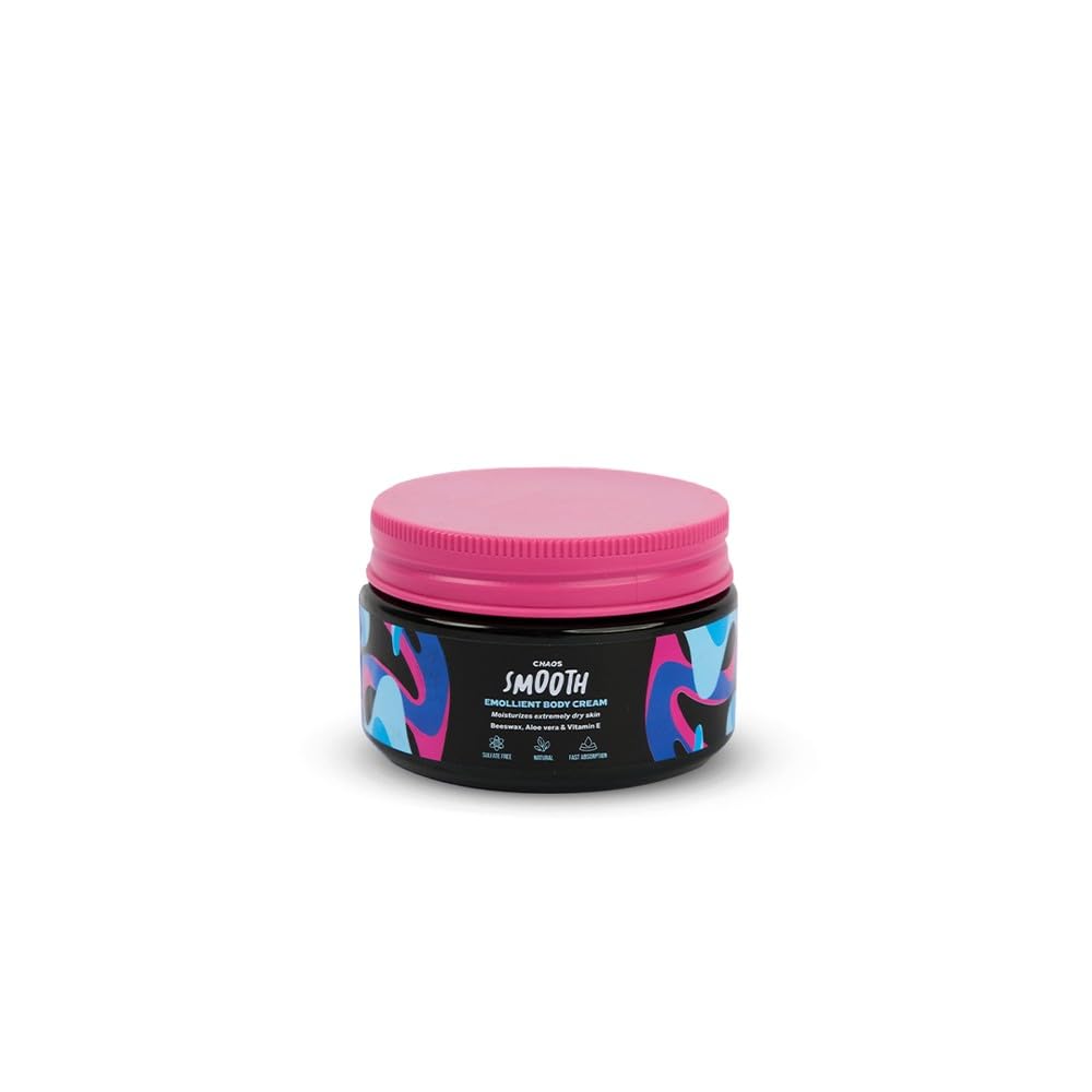 Chaos Smooth body Cream - Tavel size,150 ml, Body Moisturizer for Women & Teens – For Extremely Dry Skin with Beeswax, Aloe Vera, Jojoba Oil, Coconut Oil & Vitamin E – Non-Greasy, Fast Absorbing,