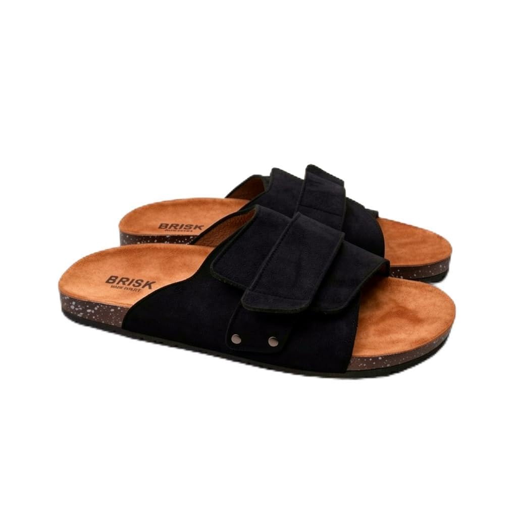 Men’s Comfortable Slippers with a Modern Design – Orthopedic Heel and Anti-Slip Sole – Ideal for Walking and Daily Wear.