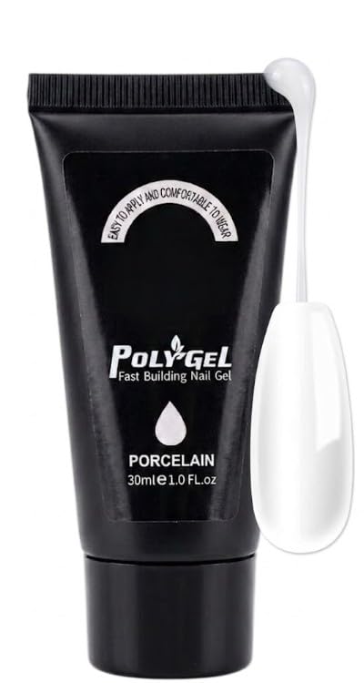 Poly gel Quick Upgrade Poly Gel Finish, Nail Builder- Extension Trendy Nail Art Design Salon 30ml (PORCELAIN)