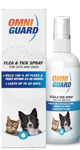 Omni Guard Flea & Tick Spray for Cats and Dogs (30, Milligrams)