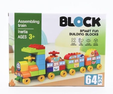 Colorful Train Building Blocks Set for Kids, Educational Building Toys, Multicolor, Suitable for Toddlers